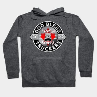 GOD BLESS THE TRUCKERS - MANDATES MUST GO - FREEDOM CONVOY 2022 Hoodie